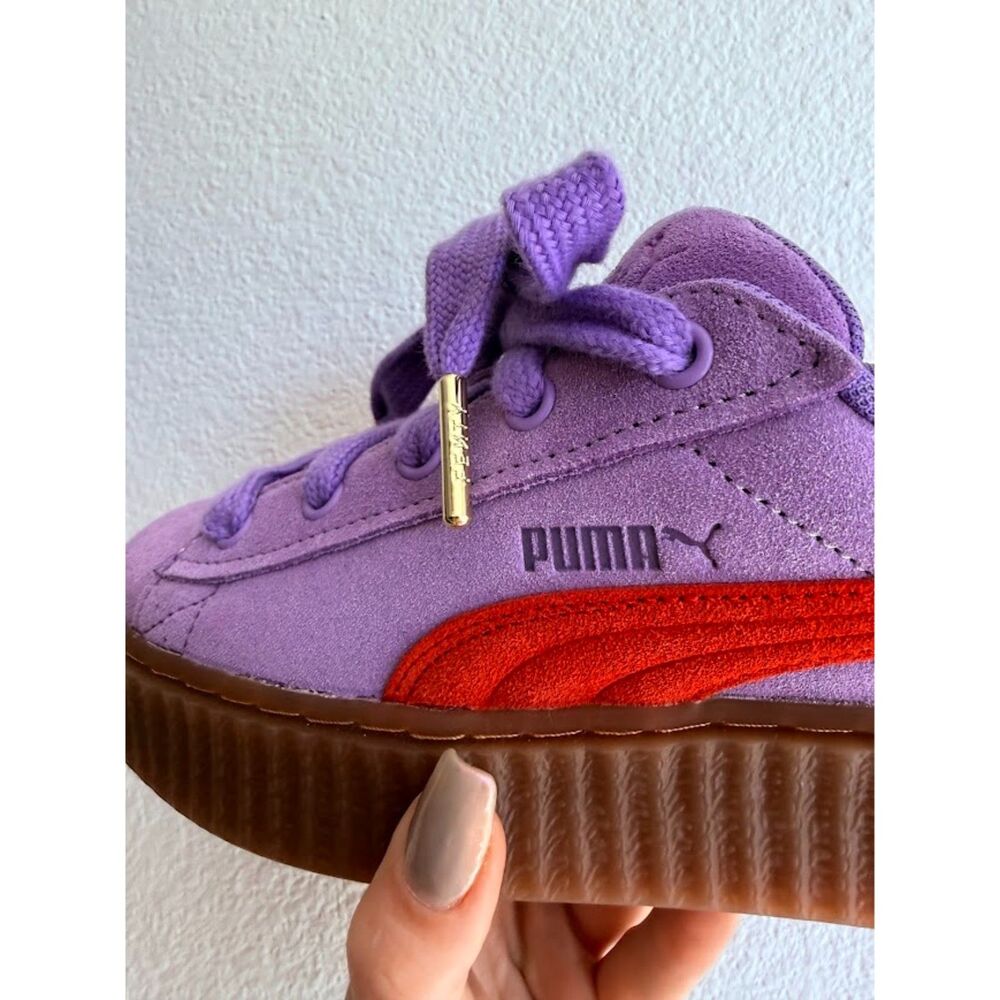 Puma x Fenty by Rihanna Creeper Phatty Lavender Purple & Cherry Red size 6 NWB - Picture 14 of 16